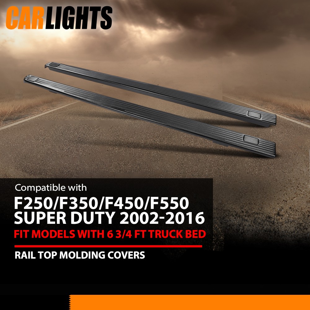 Fits 02-16 Ford F250 F350 2C3Z99291A40BAA 6-3/4 FT Side Bed Rail Molding Covers