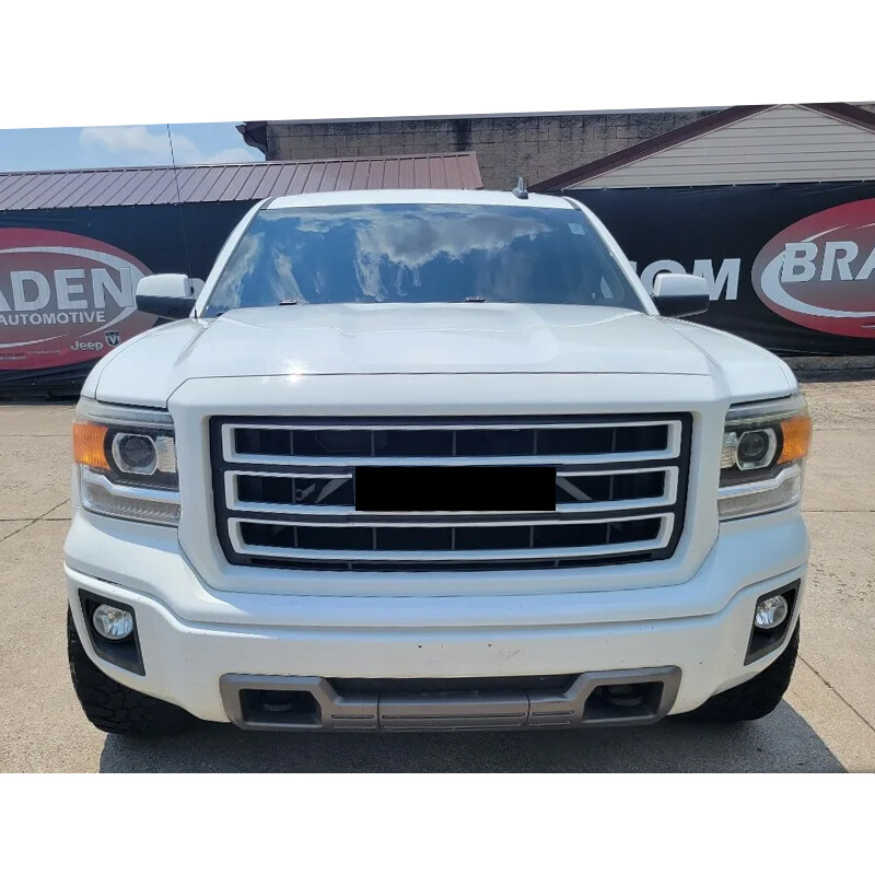 Summit White Front Bumper Grille Assembly New For 2014-2015 GMC Sierra 1500 SLT