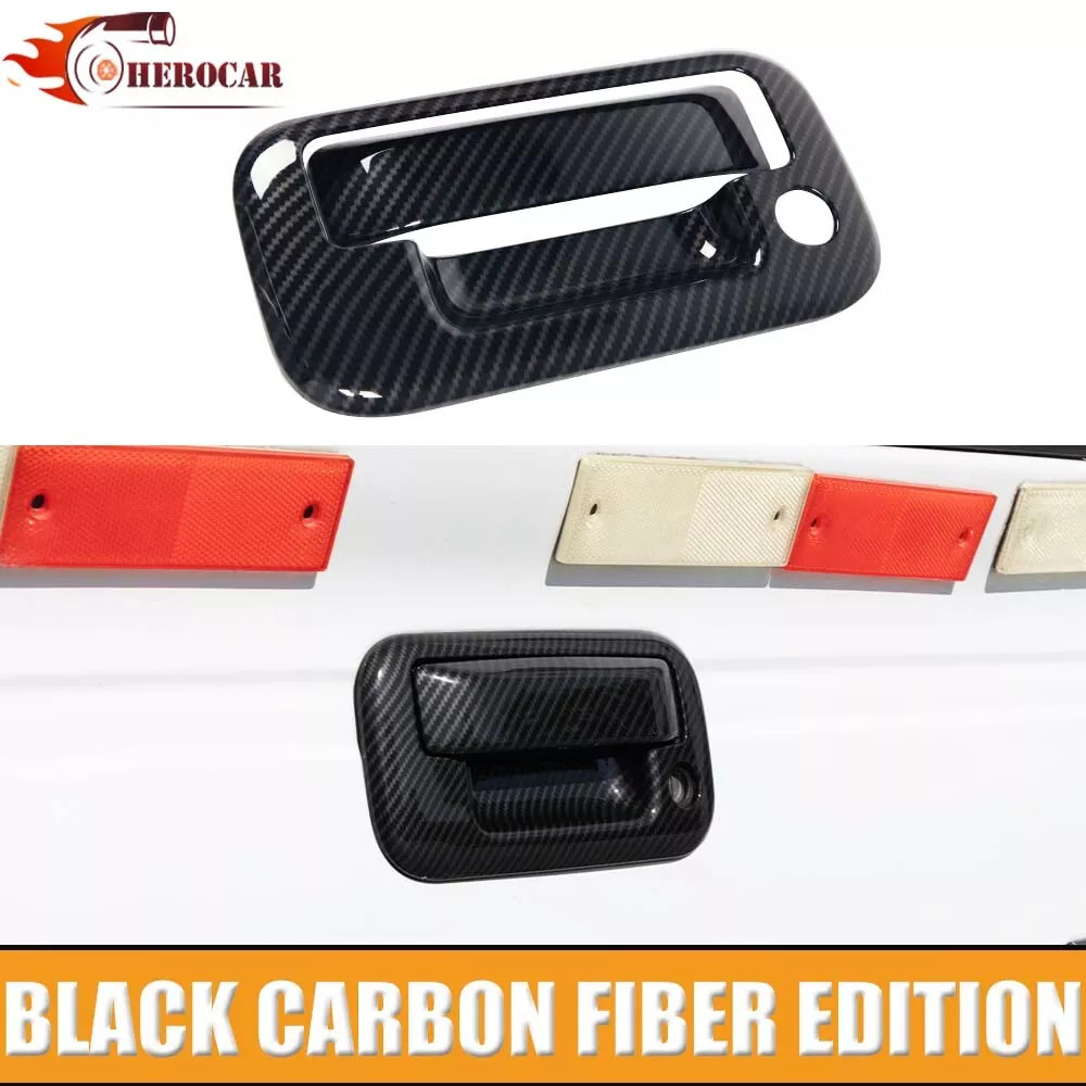 🌟Carbon Fiber Mirror+4 Dr Handle+Fuel Cap+Tailgate Trim Kit For 09-14 Ford F150