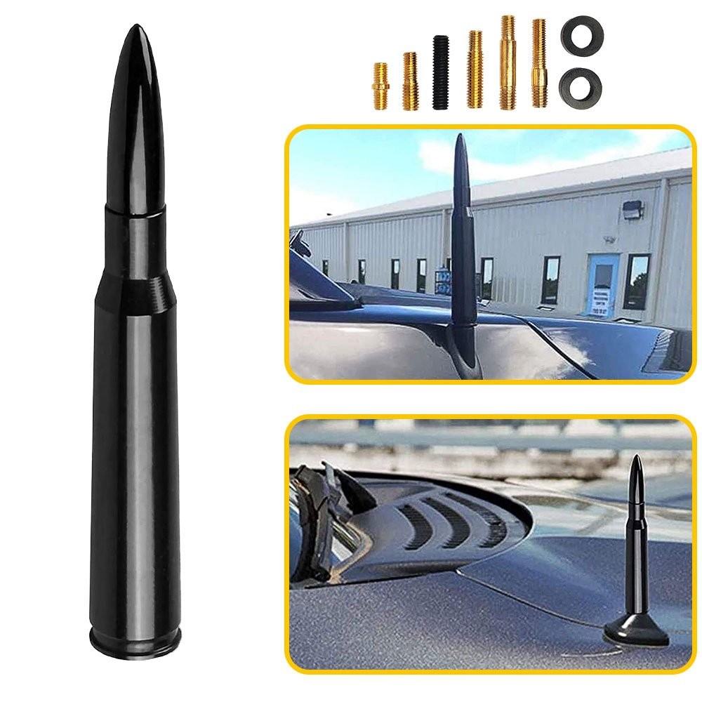 Bullet Antenna Mast BLACK for Dodge RAM 1500 2500 3500 2010 2011 2012 2013-2019