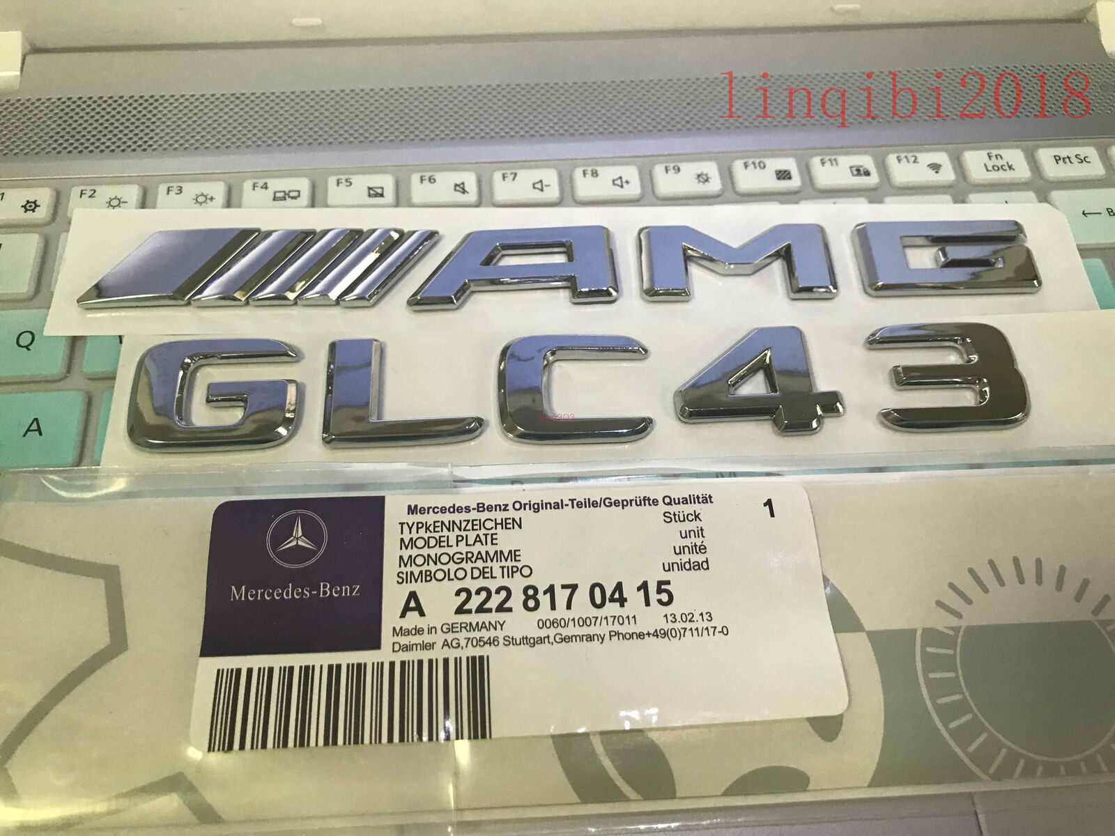 2018 ” GLC43 + AMG” High quality Rear Trunk Emblem Decal Badge FOR