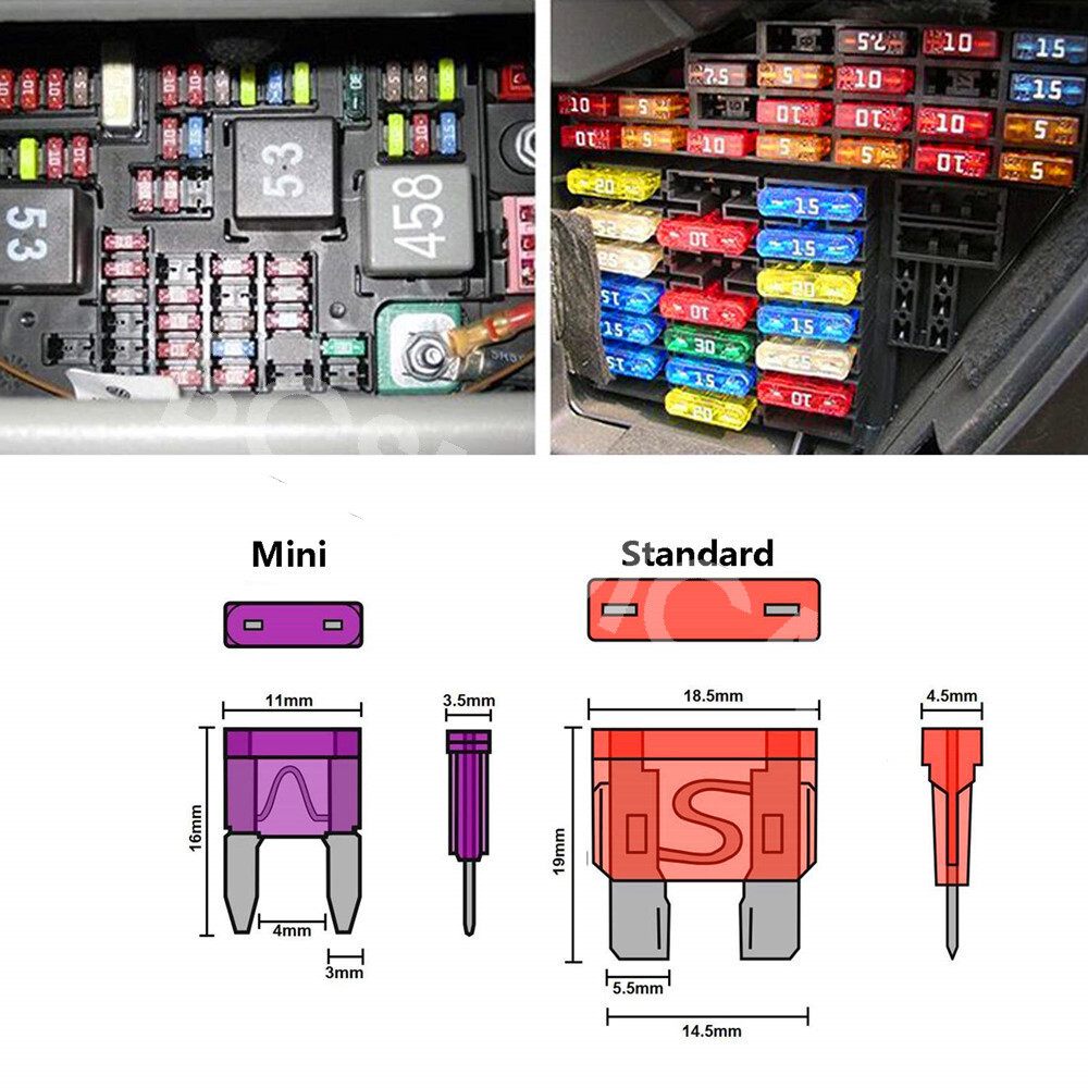 Mini Car Fuse Assortment Assorted Kit Blade Set Auto 140 pcs Truck Automotive