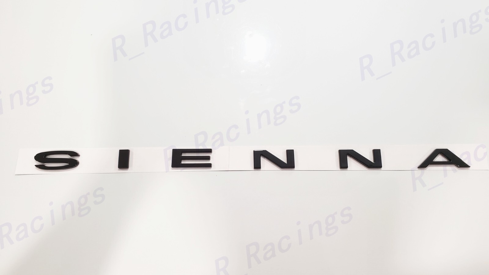 Gloss Black SIENNA Letter Logo Emblem Fit For 2021+ Toyota Sienna Rear Liftgate