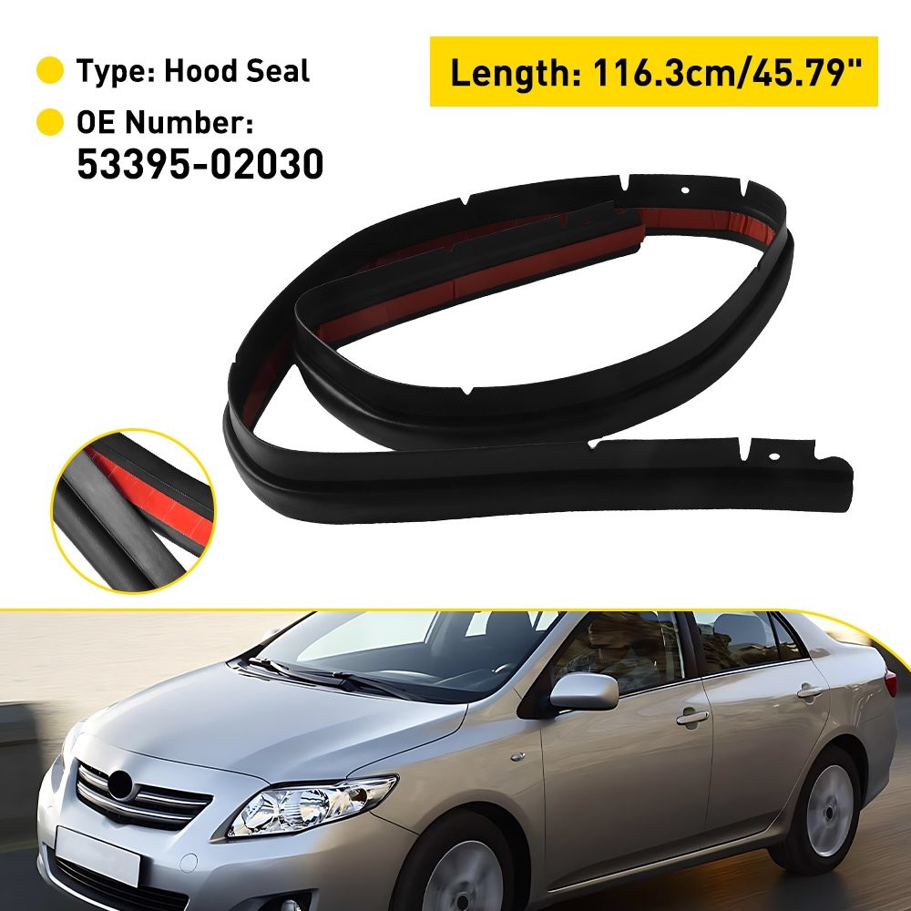 Hood to Front End Bumper Panel Seal Strip For Toyota Corolla 2007-2013 1-5SET