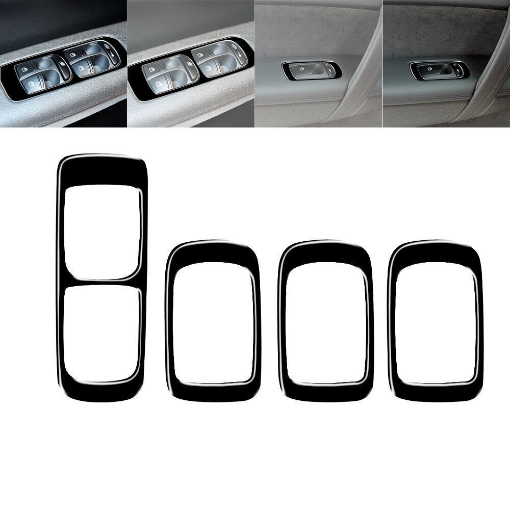 42pcs For Cayenne 2003-2010 ABS Piano Black Full Kits Interior Trim