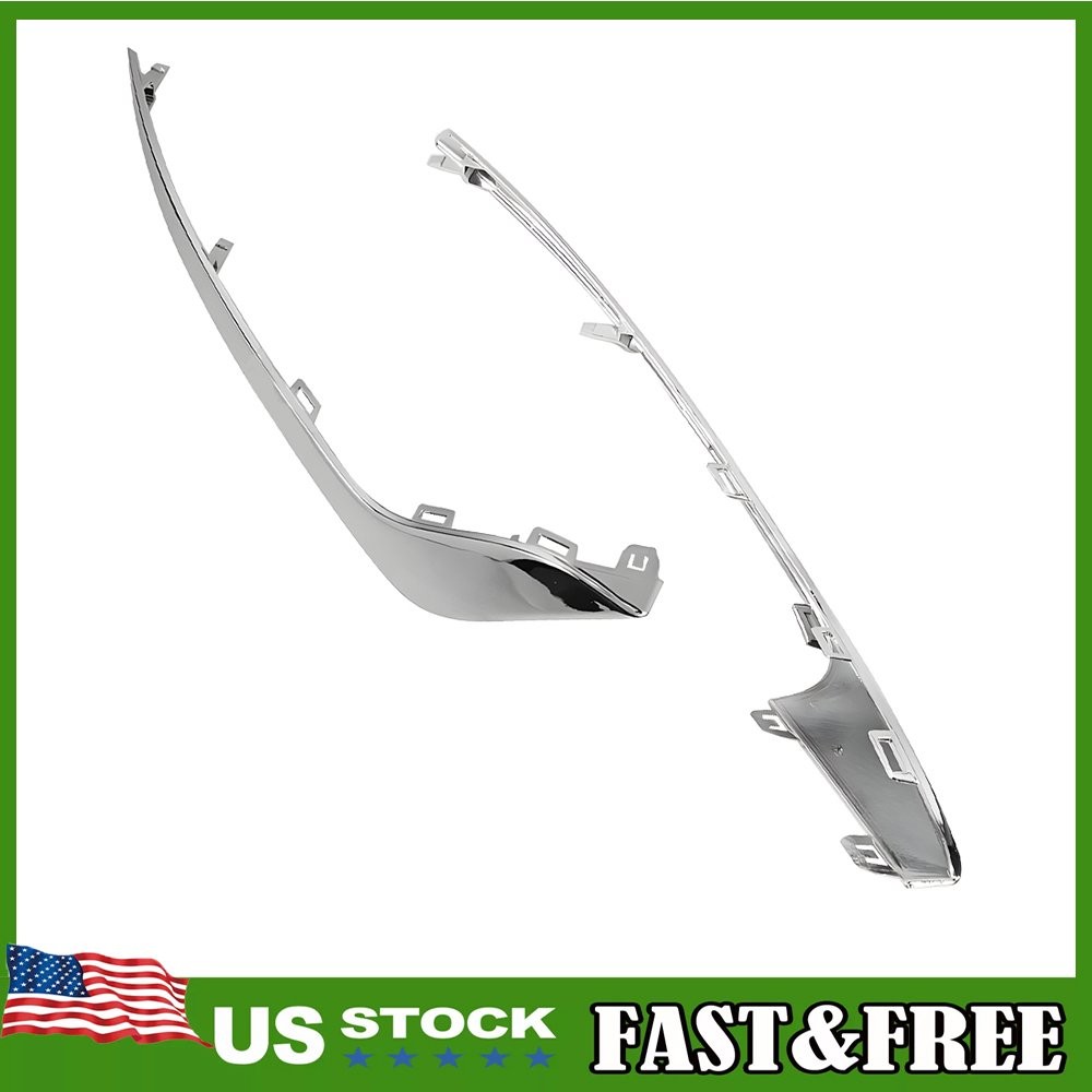 For Ford Fusion 19-20 Chrome Front Fog Lamp Light Strip Trim Left Right ABS 1~10