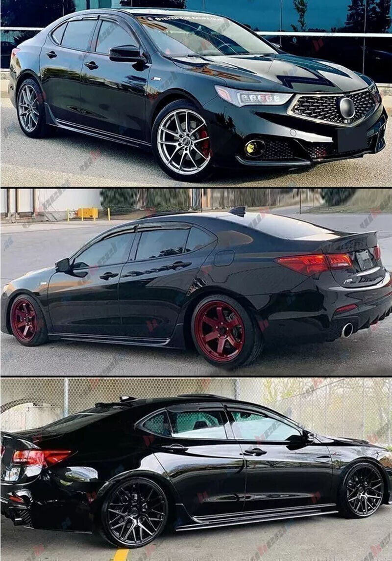 For 2015-2020 Acura TLX JDM Tape-On Window Visor Rain Guards Deflector 4pcs Set