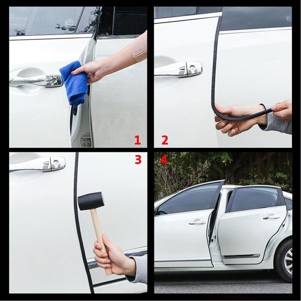 20Ft Rubber U Channel Edging Trim Seal Door Window Edge Protector Strip U-Shape