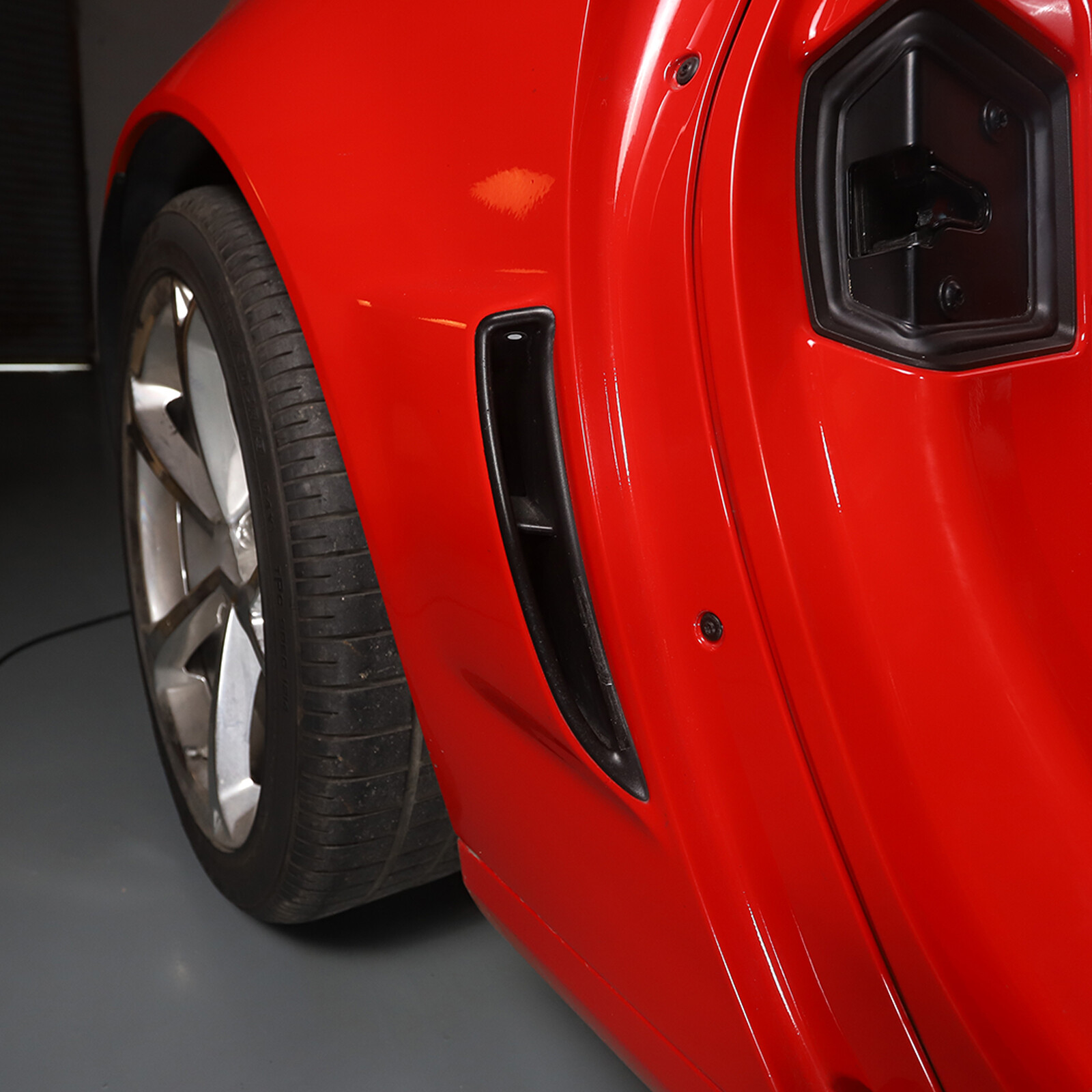 Black Rear Side Fender Vents Air Duct Spoiler Trim For Corvette C6 2005-2013 2PC