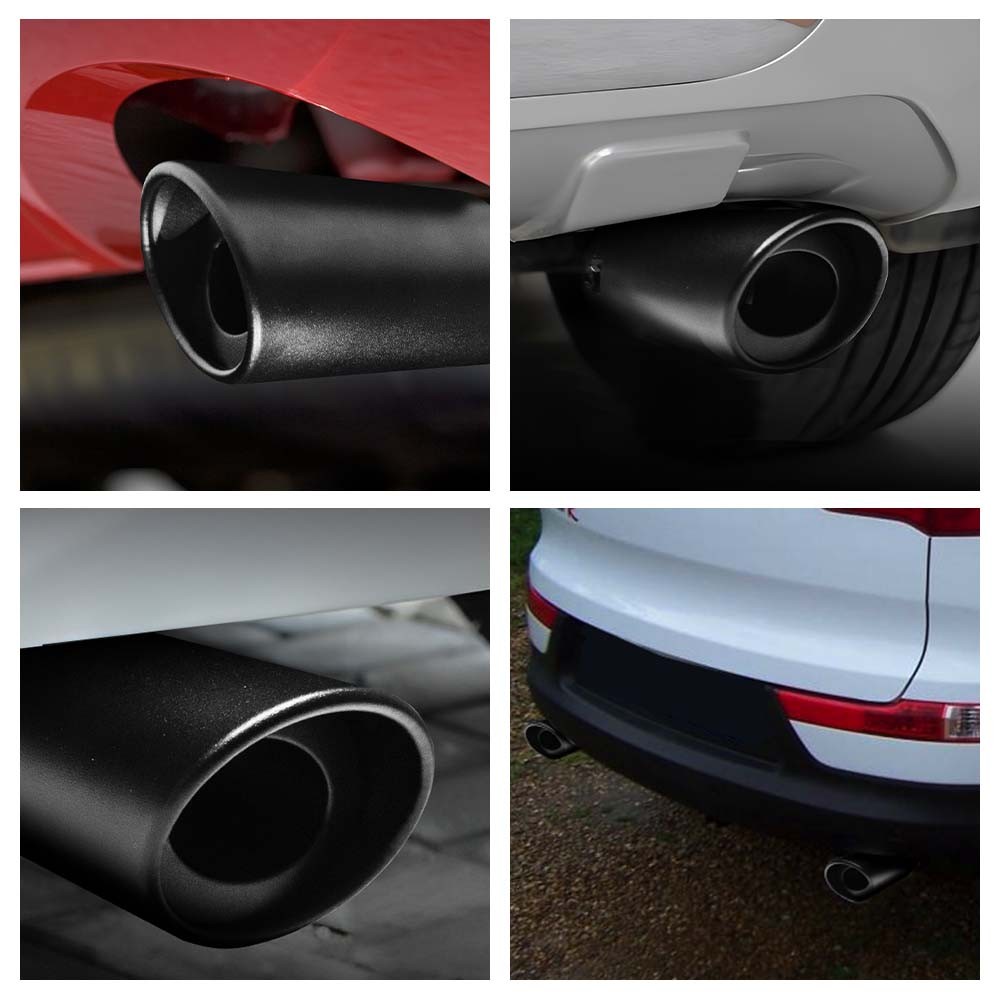 Matte Black Stainless Steel Exhaust Tip Fit 1.5-2.4inch For outlet tailpipe EPU