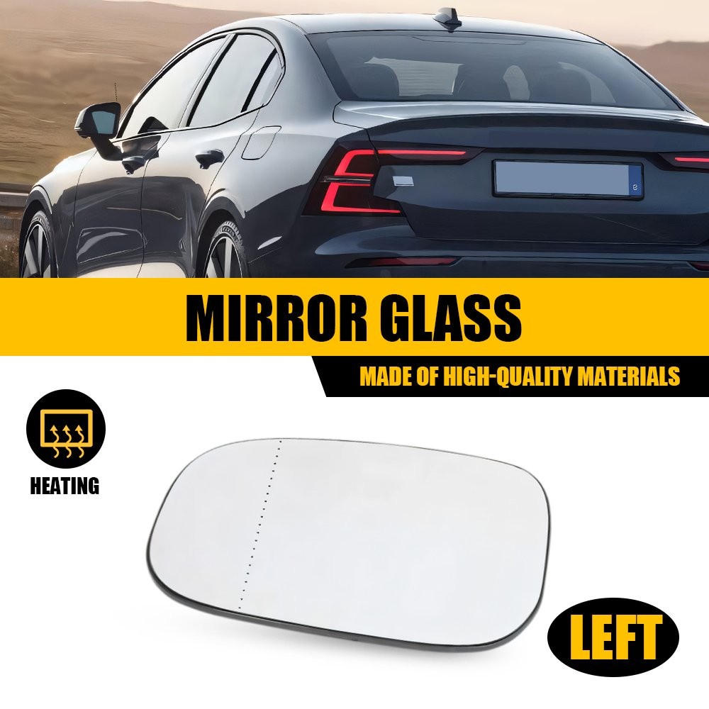 Driver Side Glass Mirror Heated For Volvo C30, C70 S40 S60 S80 V50 V70 2007-2011