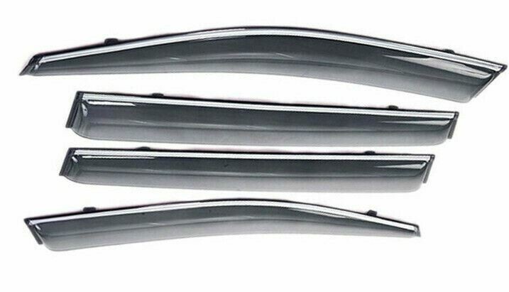 For Nissan Murano 2015-2024 Chrome Trim Window Visor Rain Sun Vent Guard Shade