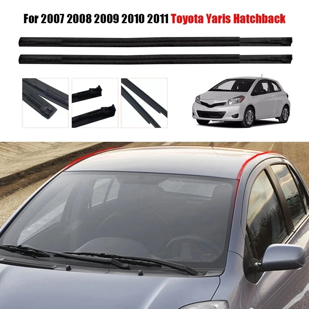 2x Roof Drip Trim Kit 75551-52130 For Toyota Yaris Hatchback 2007-2011