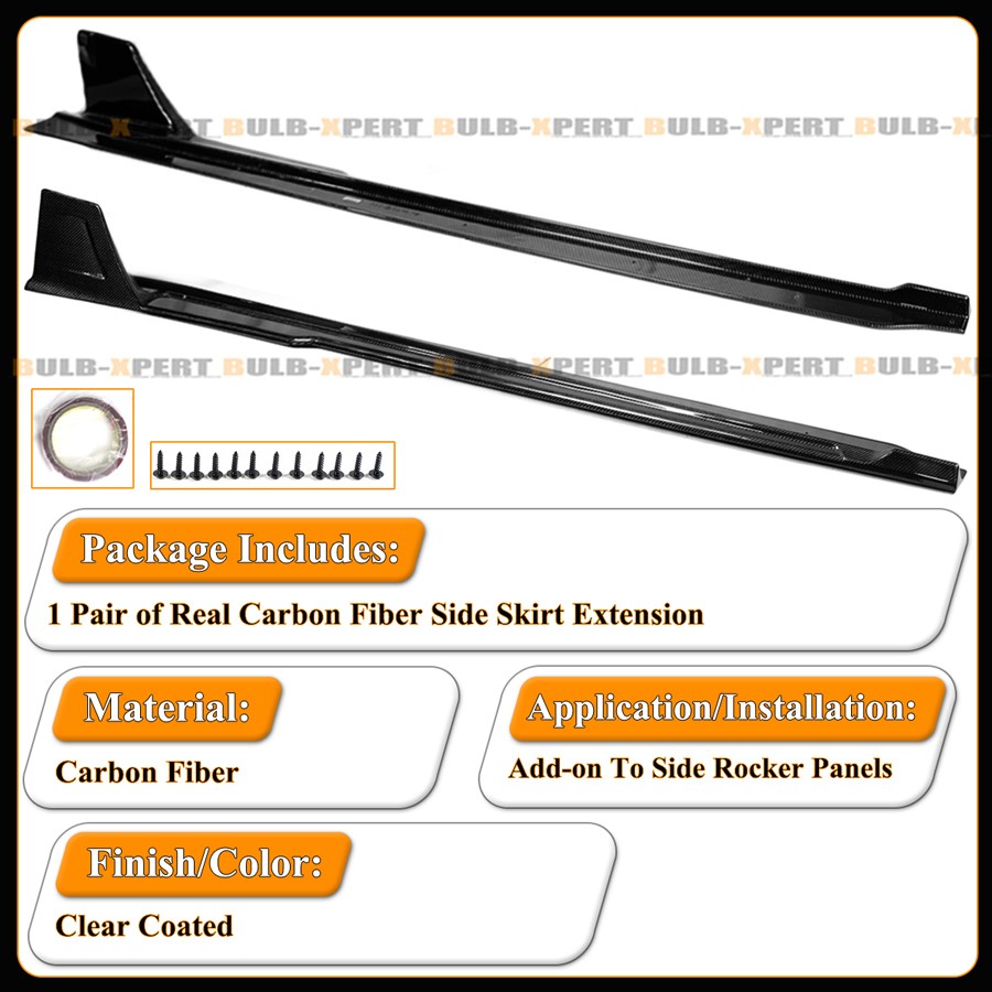 For 2023-26 BMW G87 M2 CTM Winglet Style Real Carbon Fiber Side Skirt Extension