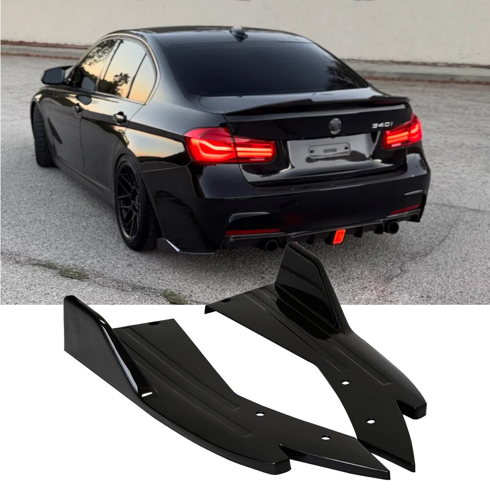 QPcs Rear Bumper Diffuser Splitter Lip Diffuser Canards For BMW