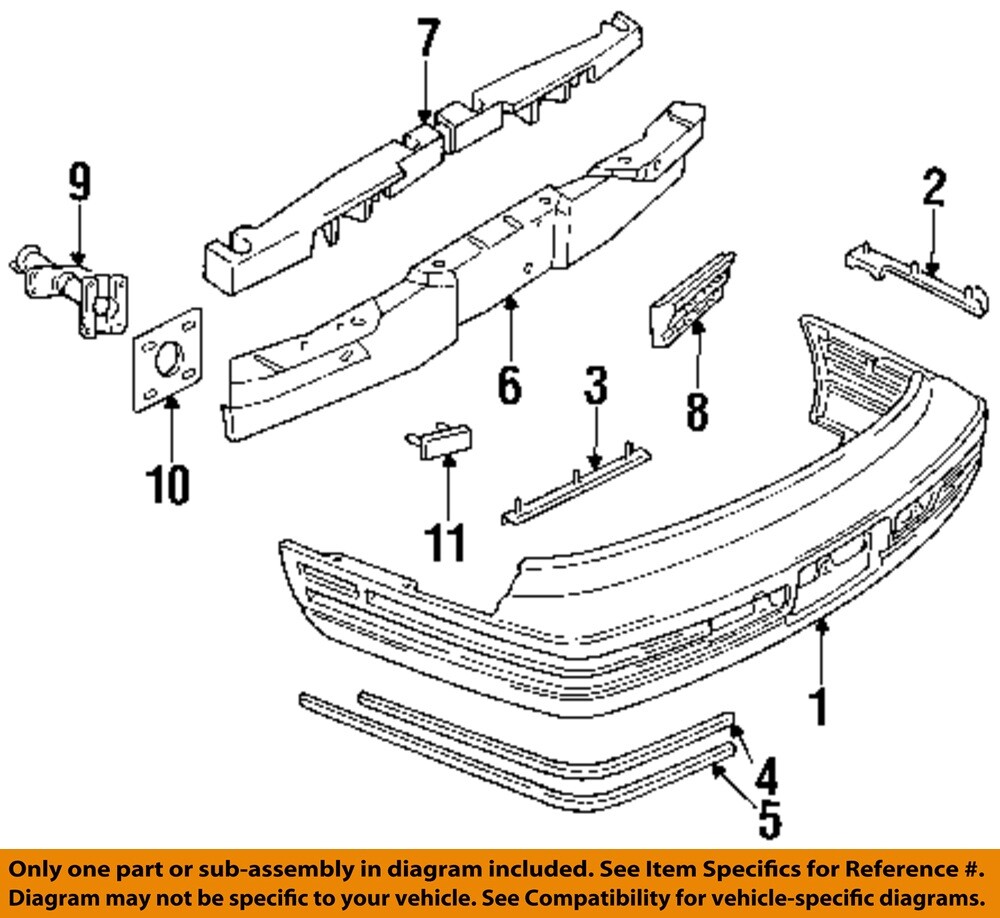 GM OEM 92-98 88,Regency Rear Bumper Bumper Components-Upper Molding 25537280