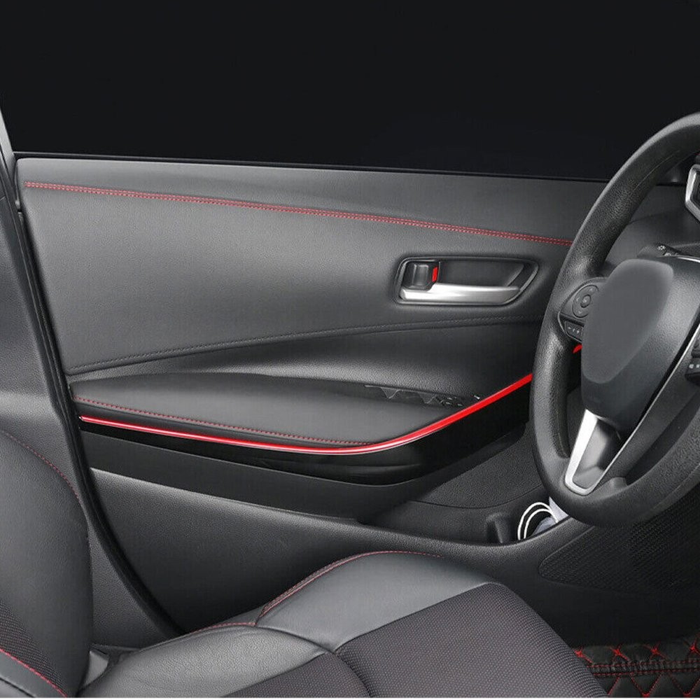 2M PU Leather Car Dashboard Decor Line Sticker Strip Moulding Trim Accessories