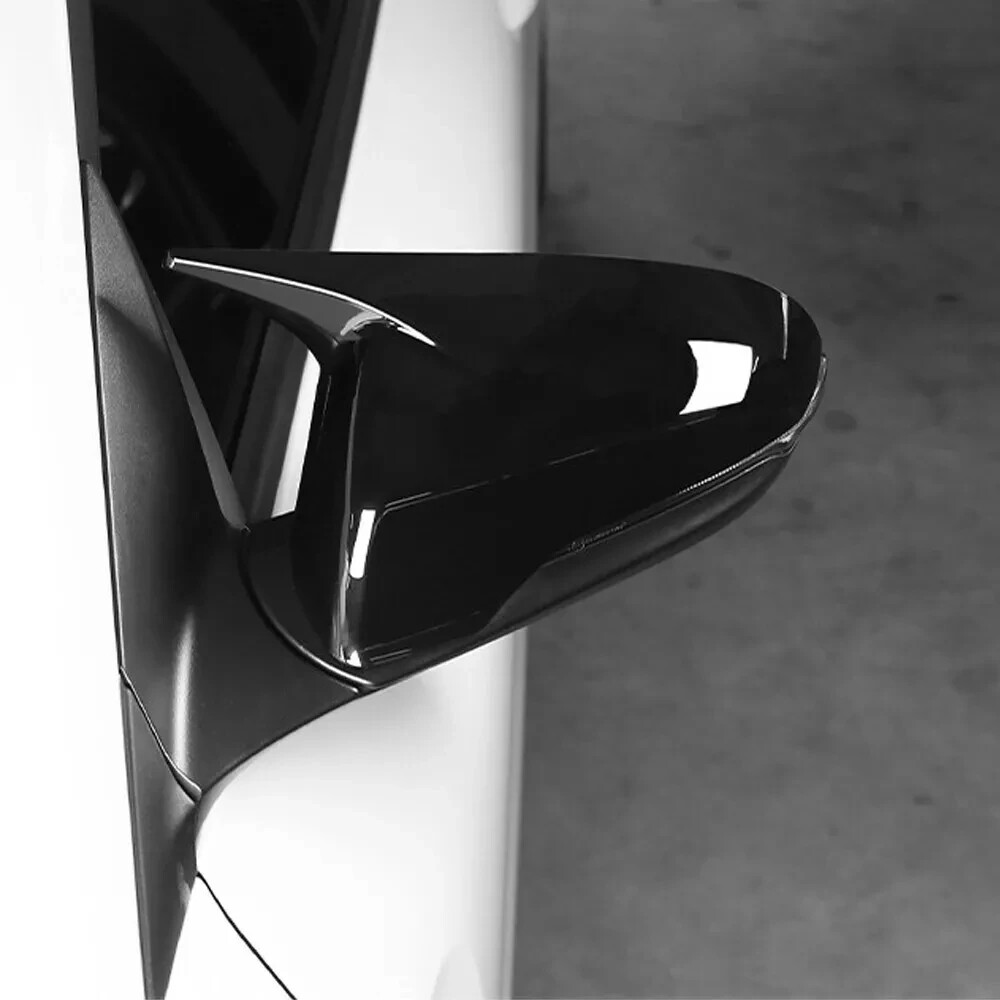 2x For Hyundai Veloster 2019-22 Gloss Black Side Rearview Mirror Caps Cover Trim