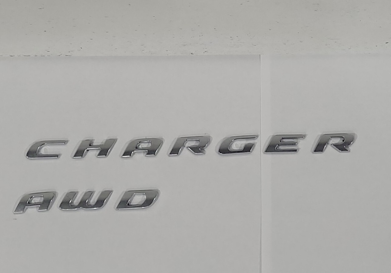 2015-2022 DODGE CHARGER AWD NAMEPLATE EMBLEM BADGE SATIN SILVER OEM MOPAR