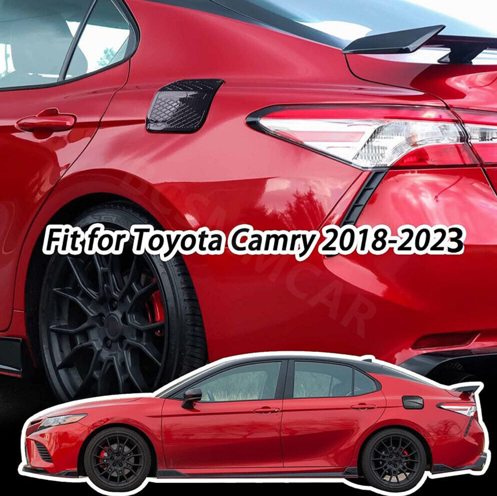 Gas Fuel Tank Cap Cover Trim Carbon Fiber Look Fit For Toyota Camry 2018-2023
