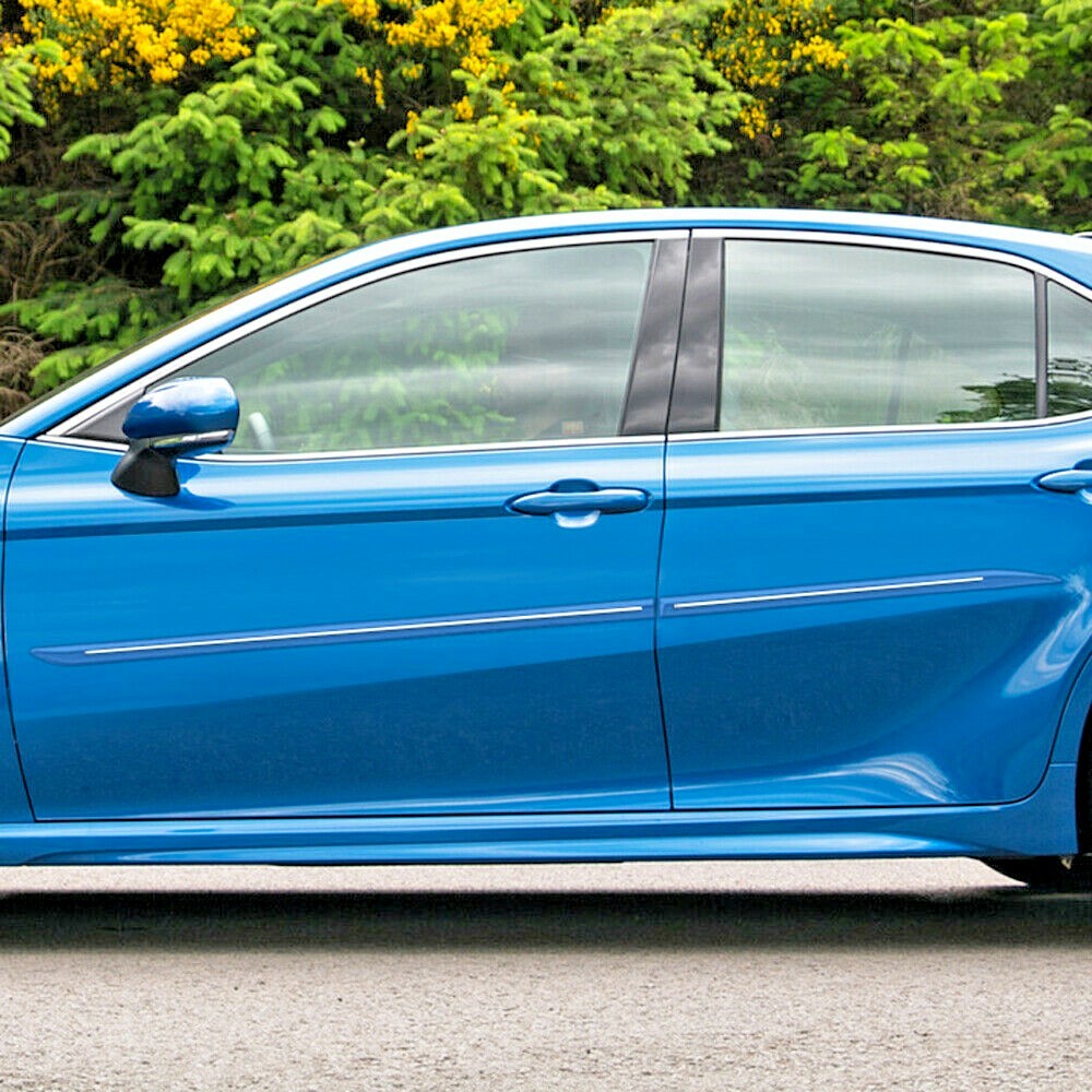 For: Toyota Camry 2018-25 Painted Body Side Moldings w/Chrome Inserts #CF7-CAM18