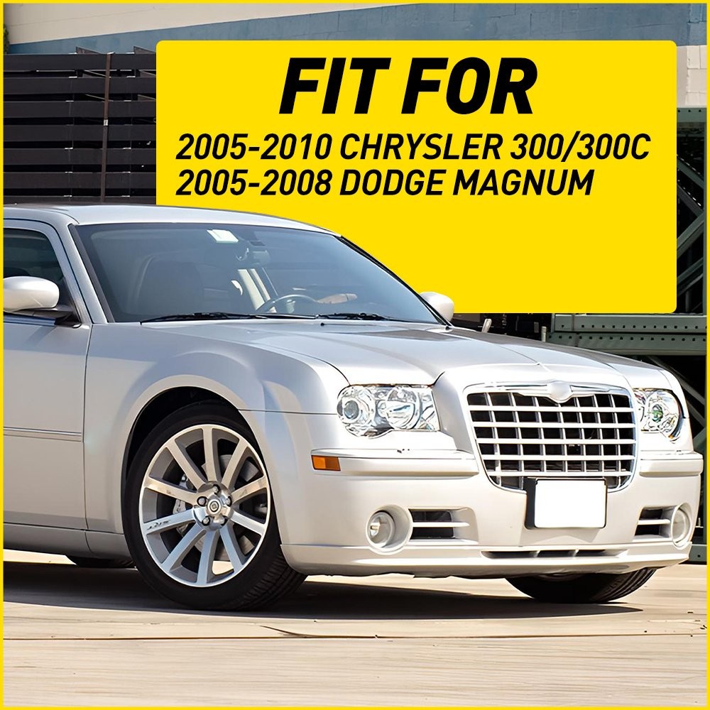 6PCS Chrome Door Pillar Post Trim for 2005-2010 Chrysler 300 300C Dodge Magnum