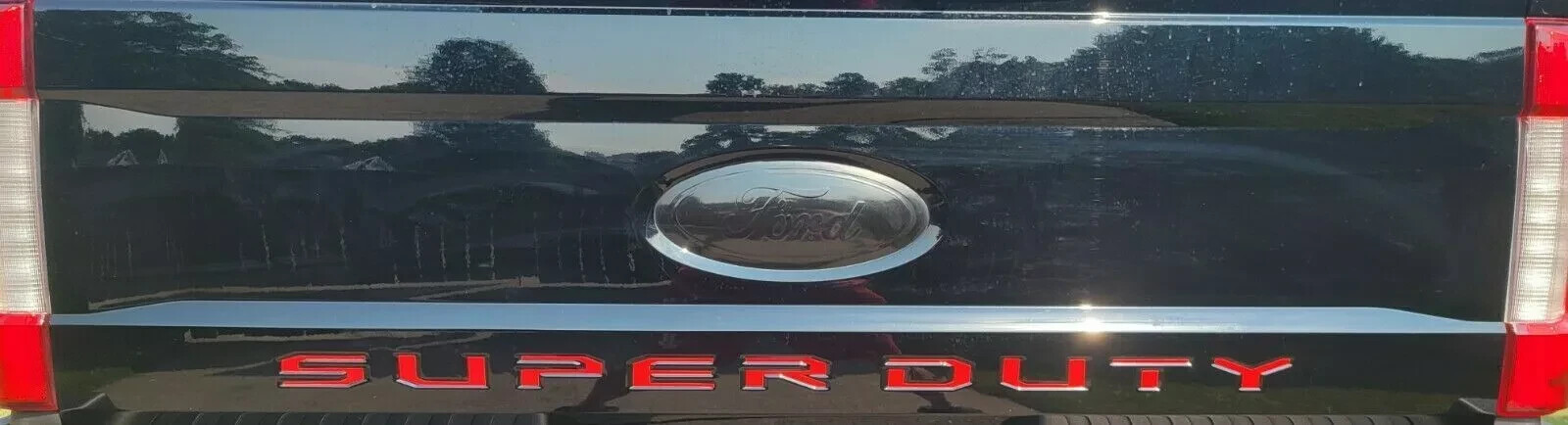 Red Tailgate Insert Letters Decal Vinyl for Ford F-250 F-350 Super Duty 17-21