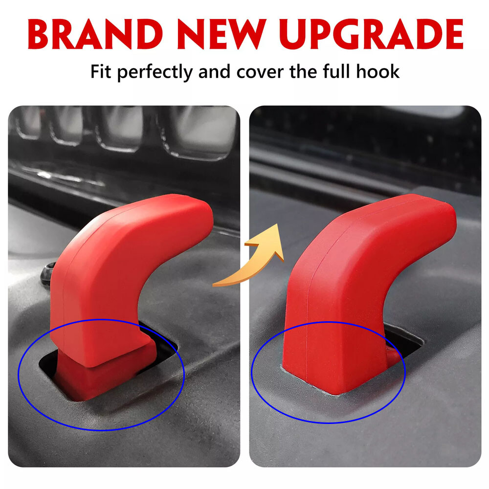 2pcs Front Bumper Tow Hook Cover Trim For Jeep Wrangler JK JL JT 07+ Accessories