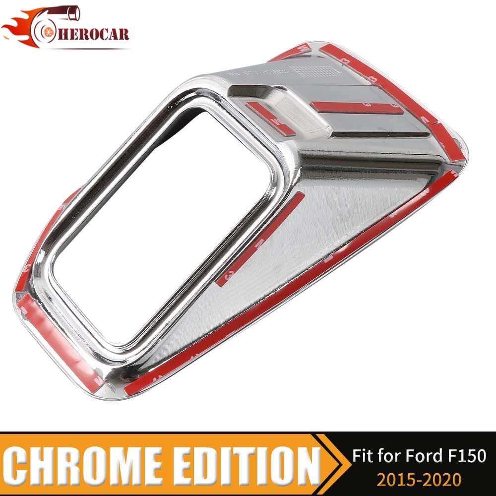 2PCS Chrome Front Bumper Fog Light Lamp Cover Trim For Ford F150 2015-2017 XLT