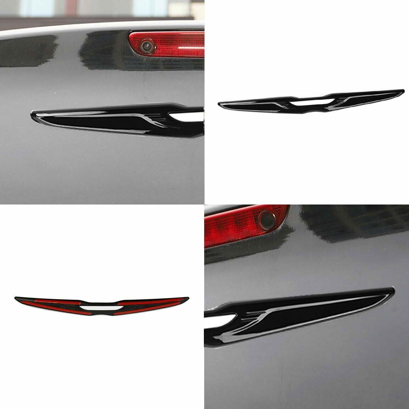 Glossy Black Exterior Rear Trunk Center Emblem Badge Cover For Chrysler 300 11+