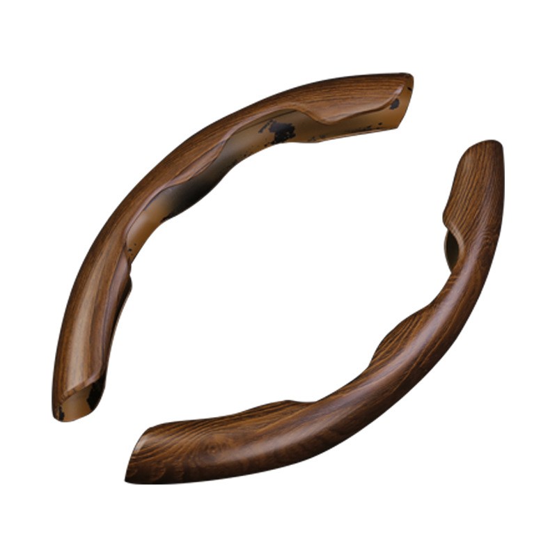 2Pcs Wood Grain Universal Car Steering Wheel Booster Cover Non-Slip Accessories