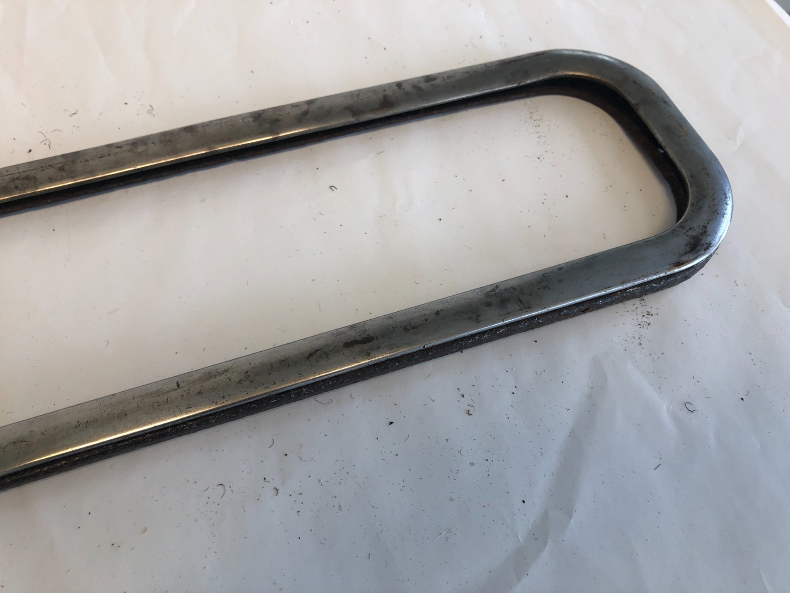 VINTAGE CUSTOM CONVERTIBLE TOP REAR WINDOW FRAME 25″ LONG X 5″ WIDE