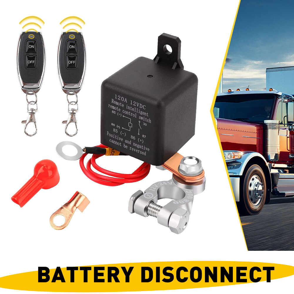 Car Battery Disconnect Cut Off Isolator Master Switch W/ Wireless Remote Control
