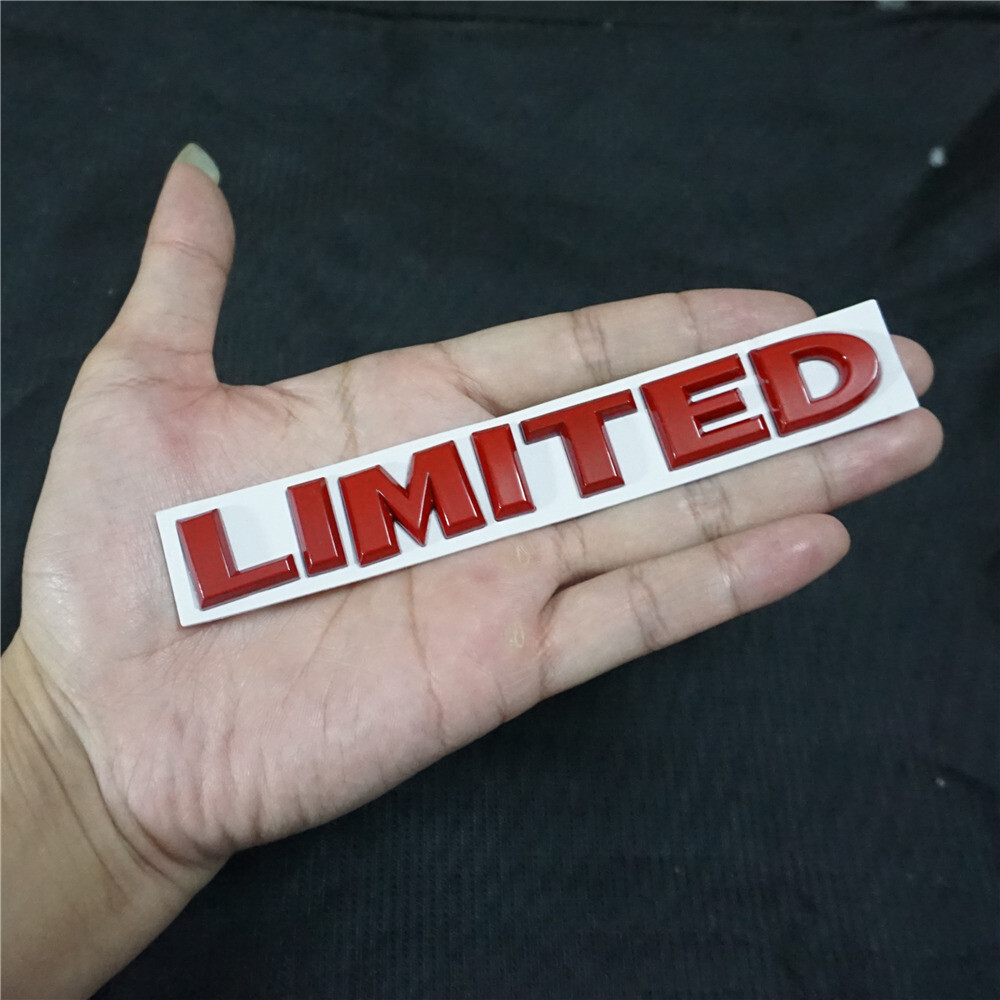1x Glossy Red LIMITED Metal Sticker Badge Emblem Decal Bumper Hatchback Door Sep