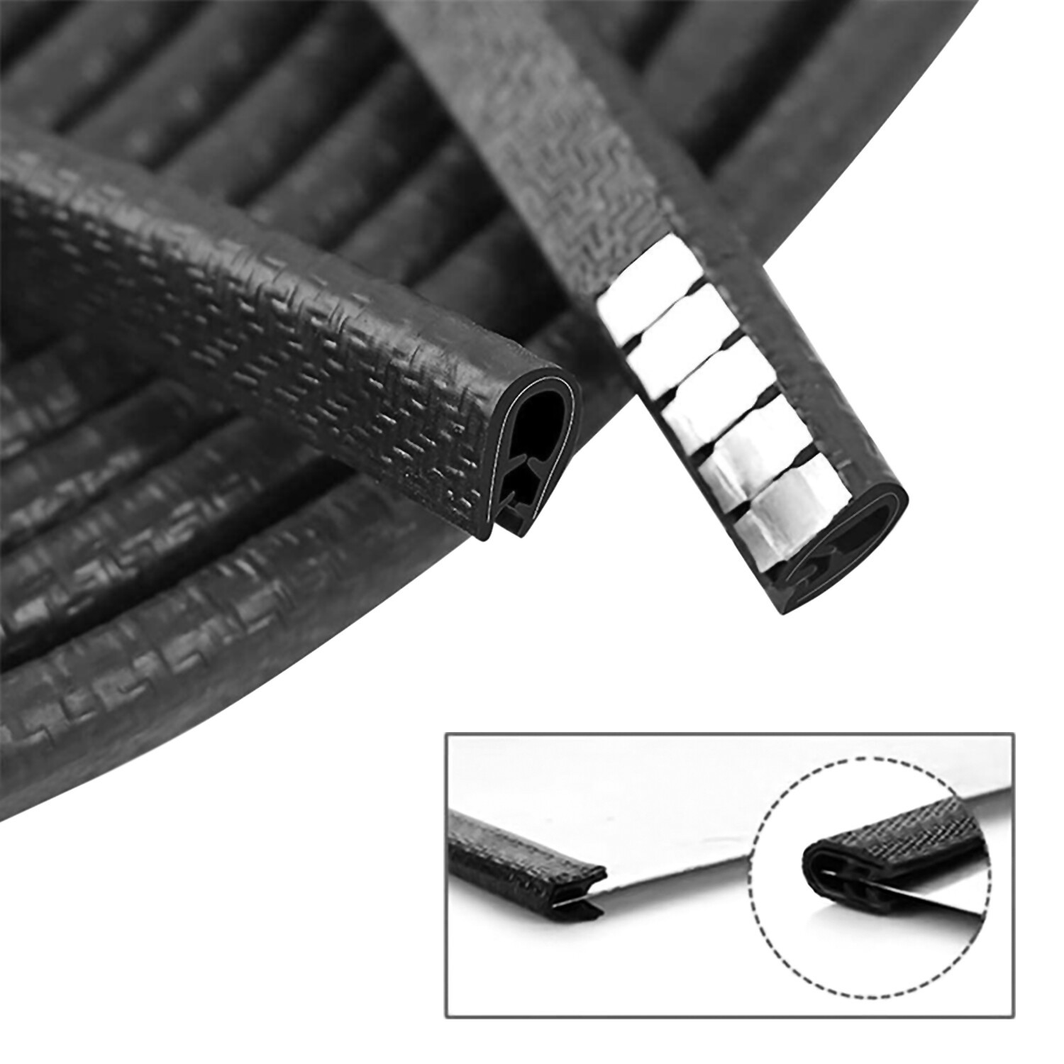16FT Rubber Door Edge Seal Strip Protector for 2012-2018 Toyota Camry 2.5L Black