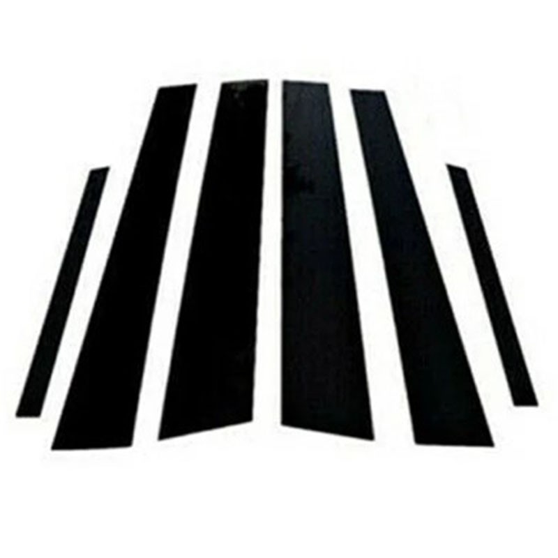 6pc Gloss Black Polycarbonate Window Pillar Post Fit Nissan Maxima A34 2004-2008