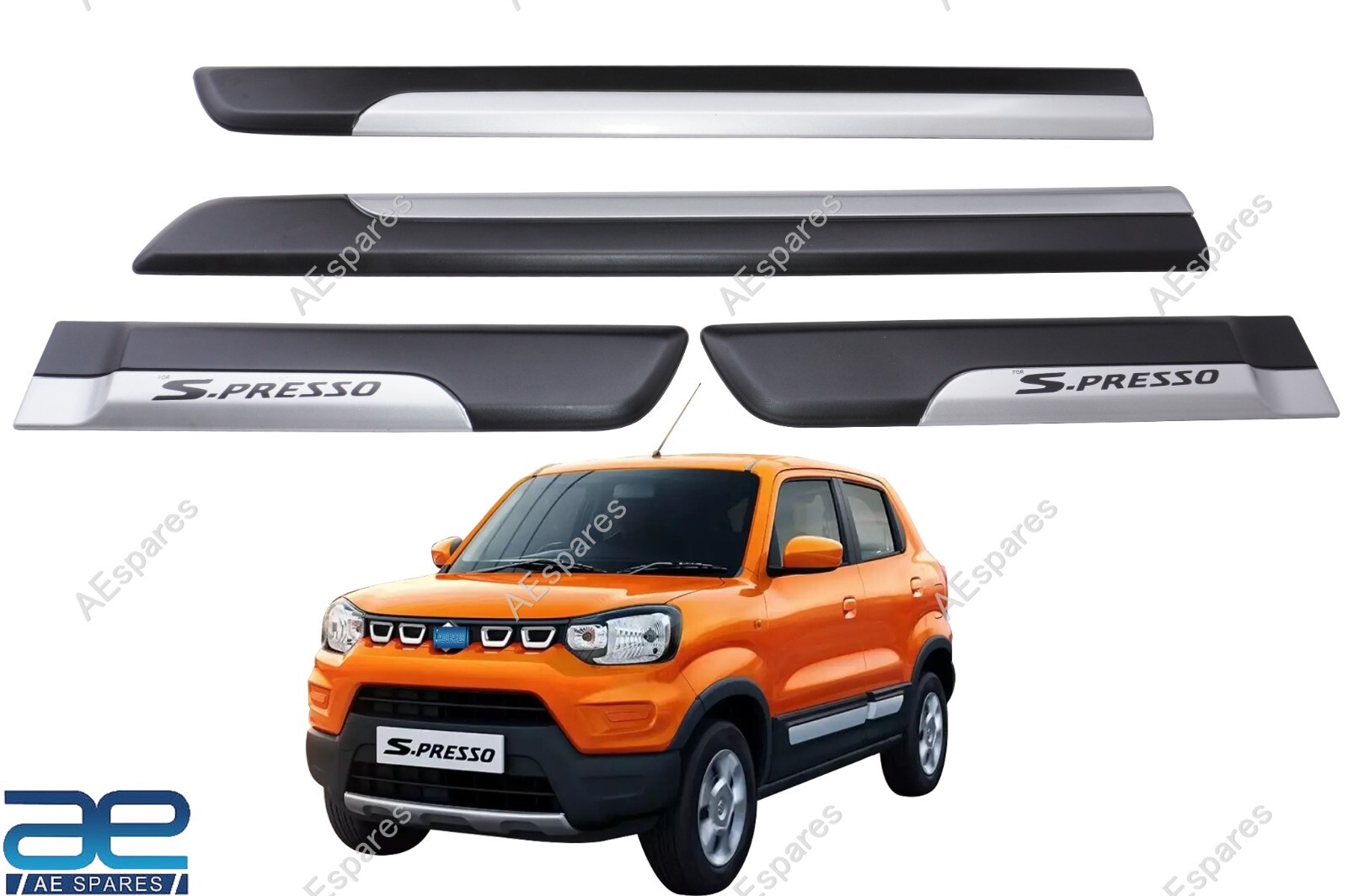 Side Beading Protective Side Mouldings (Set of 4) for Maruti Suzuki S-Presso @US