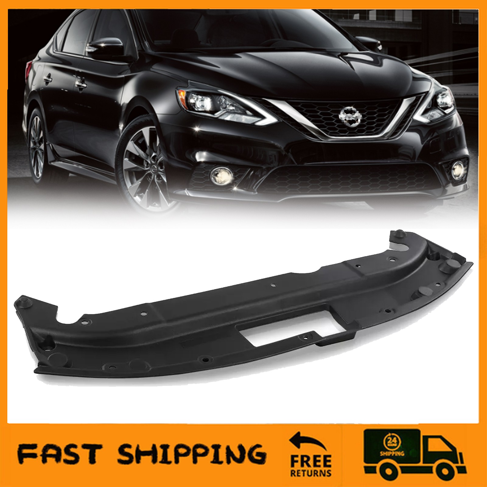 Front Upper Radiator Support Cover Sight Shield Fit For Nissan Sentra 2016-2019