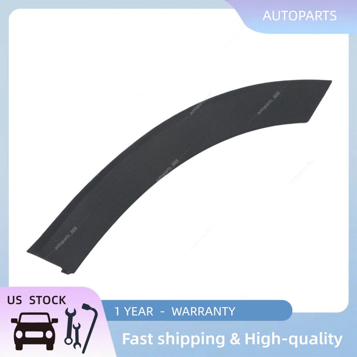 For Honda Pilot 2016-2022 Black Driver Rear Door Wheel Arch Molding Garnish Trim