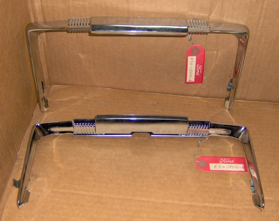 RARE accessory NOS 1955 and 1956 Ford LICENSE PLATE FRAMES adjustable