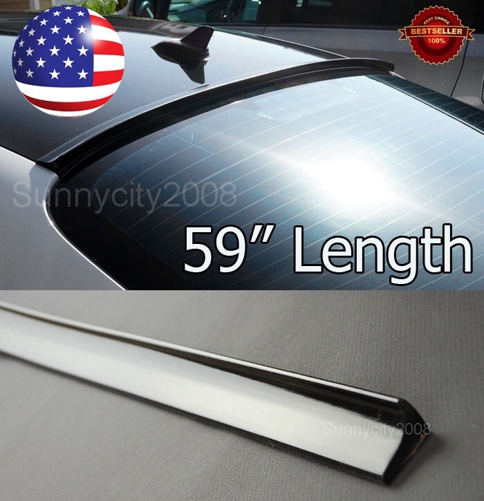 59″ Semi Gloss Black Diffuser Rear Window Roof Trunk Spoiler Lip Wing For BMW