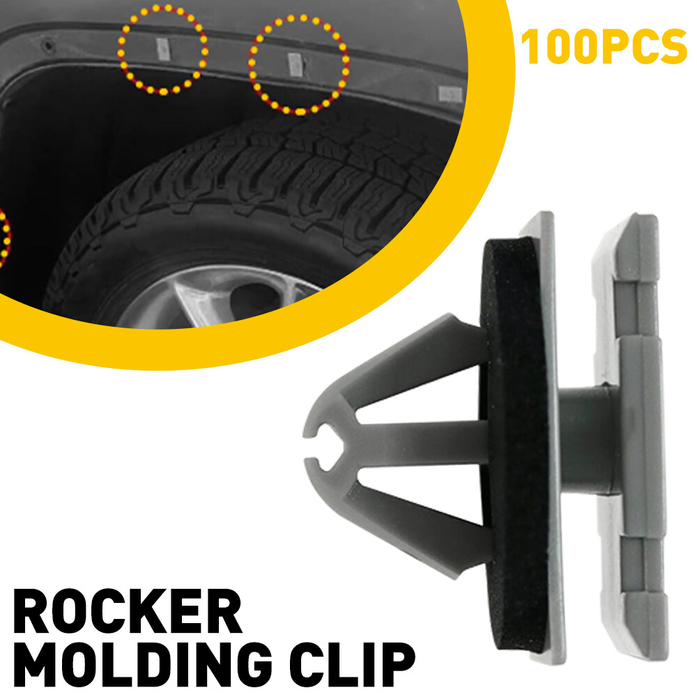 100Pcs Rocker Door Moulding Clip With Sealer Fasteners Clip Fit For GM 11571175