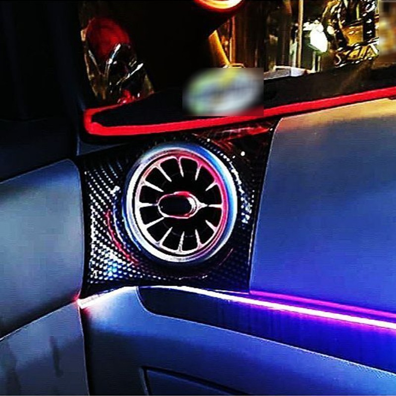 2PCS LED Ambient Lights Air Vents APP Remote Control 64 Colors For Toyota Previa