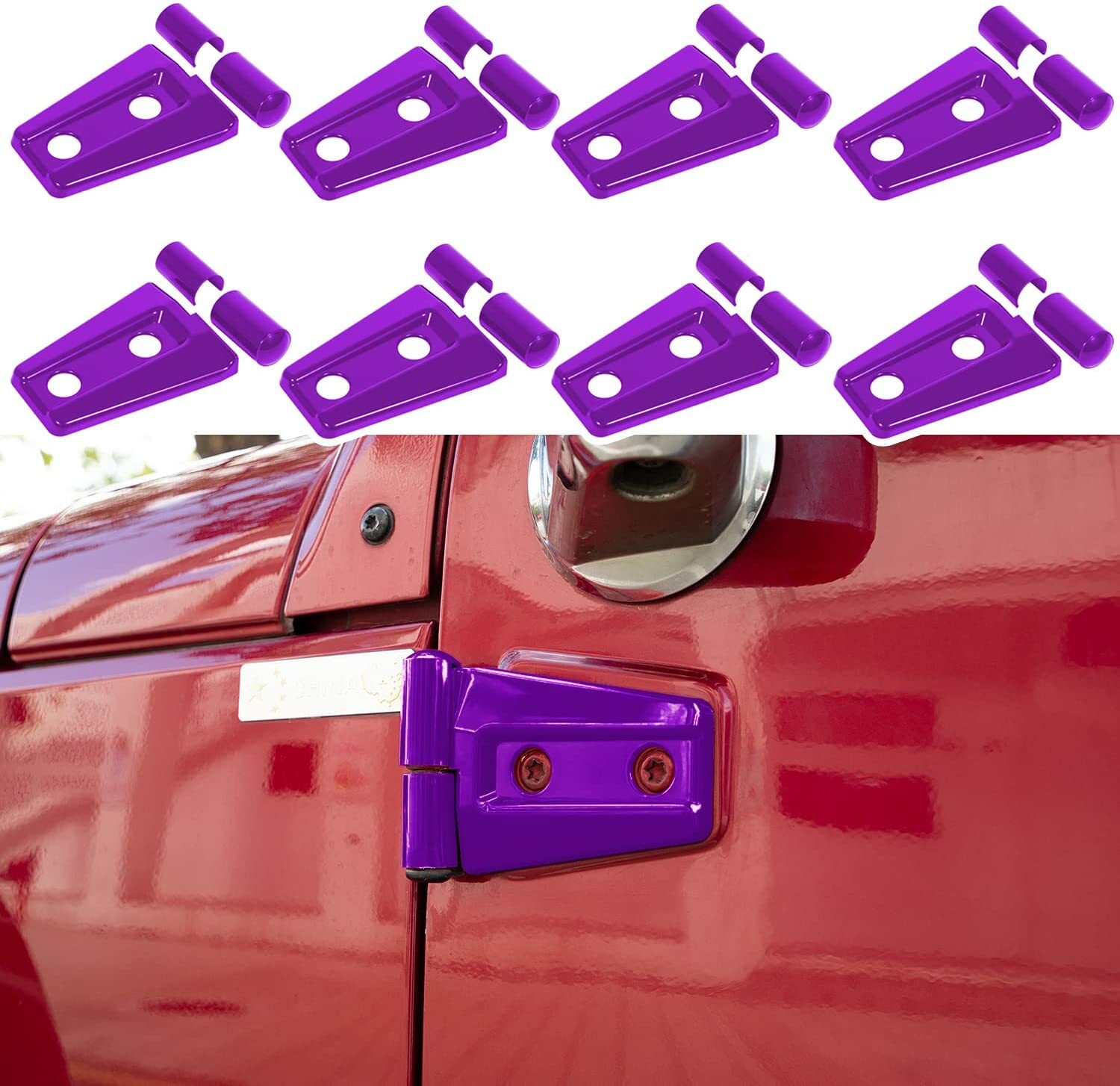 Door Hinge Cover for Jeep Wrangler JK JKU 2007-2017 Unlimited Accessories Purple