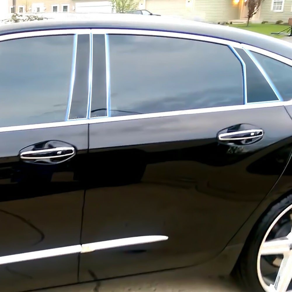 For 2014-2020 Chevrolet Door Impala Pillar Post Trim Gloss Black Car Accessories