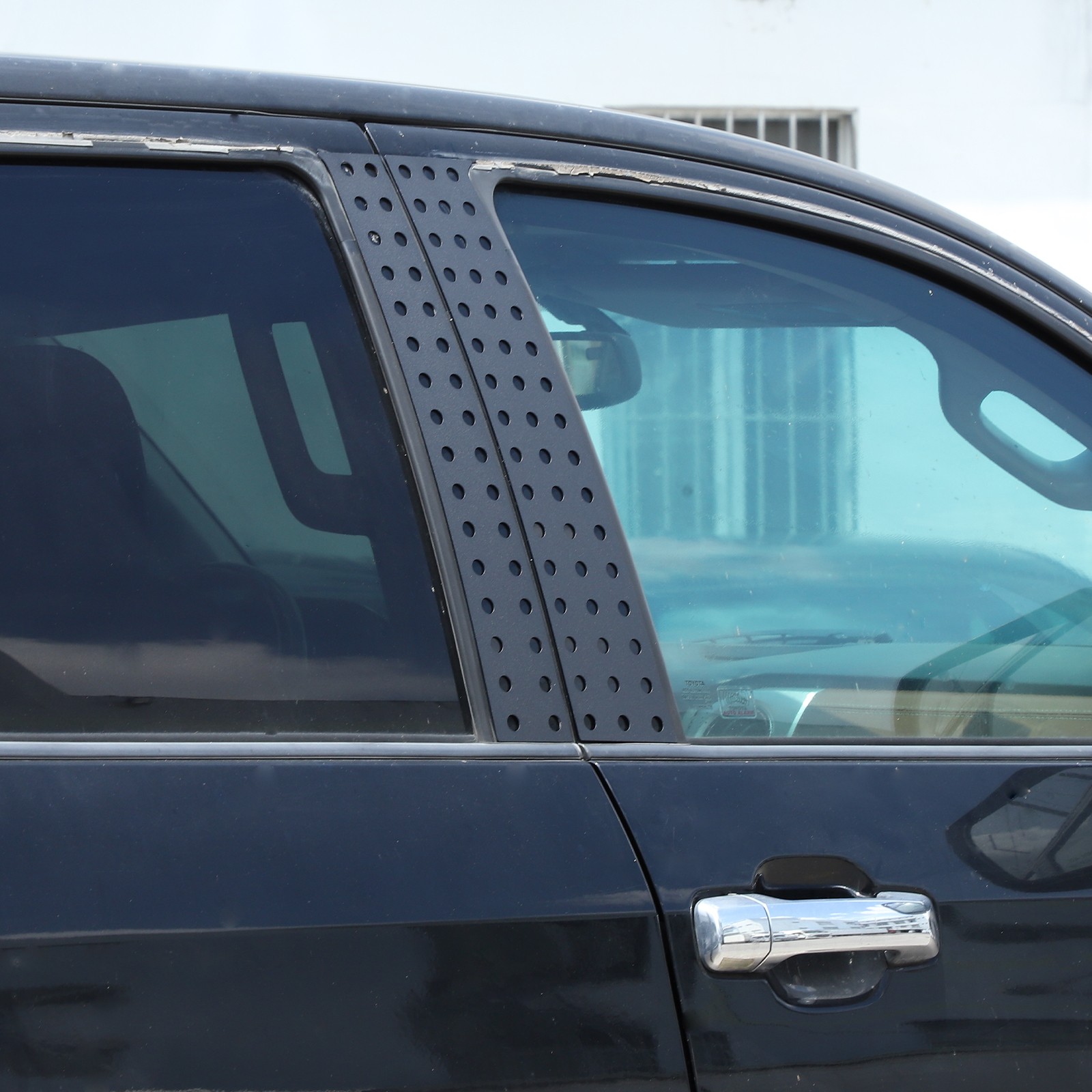 Aluminum Alloy Window Center Pillar Trim Panel Cover For Toyota FJ Cruiser 07-21