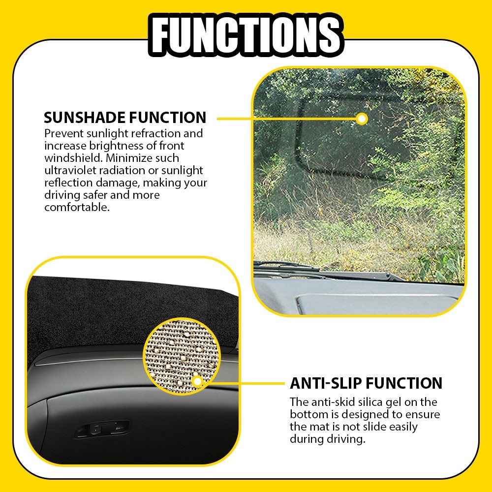 Car Dashboard Dash Pad Cover Mat Interiors for Chevy Silverado 1500 2007-2013