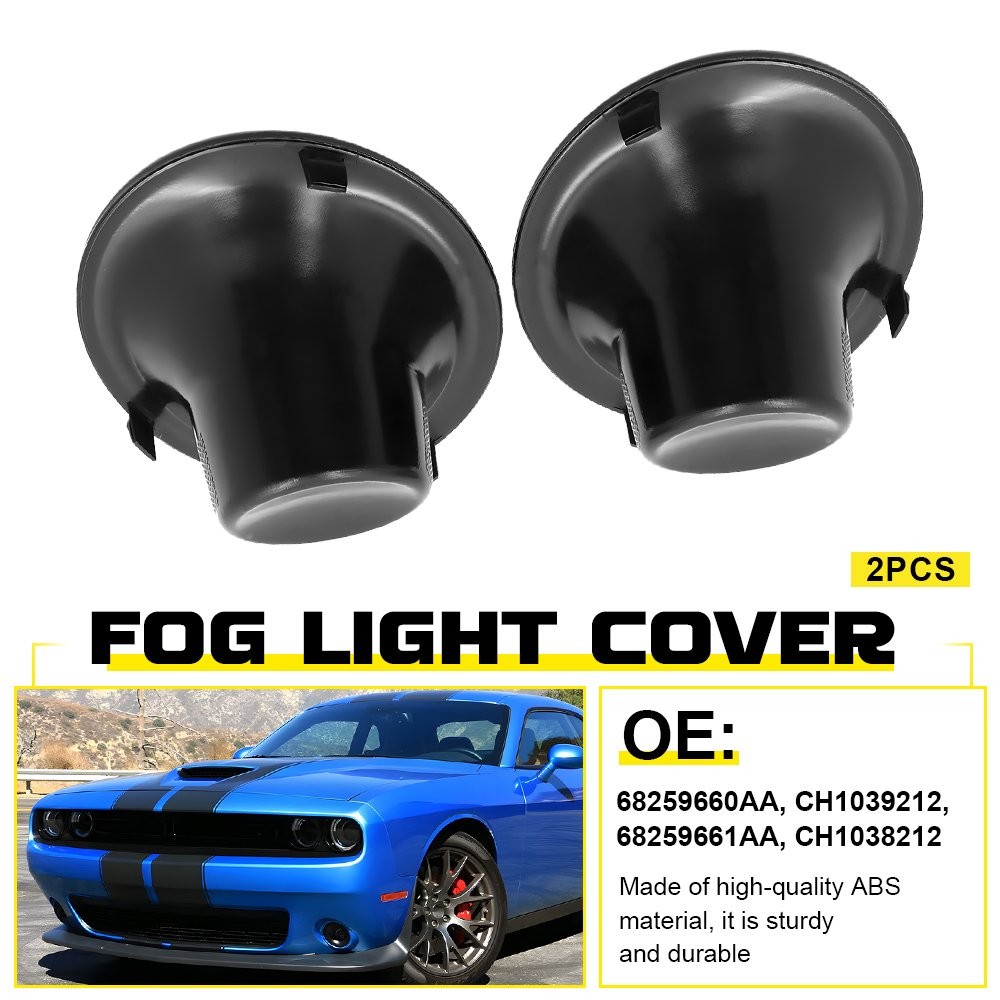 For Dodge Challenger 2015-2023 Front Fog Light Cover Bezels Left & Right Pair US