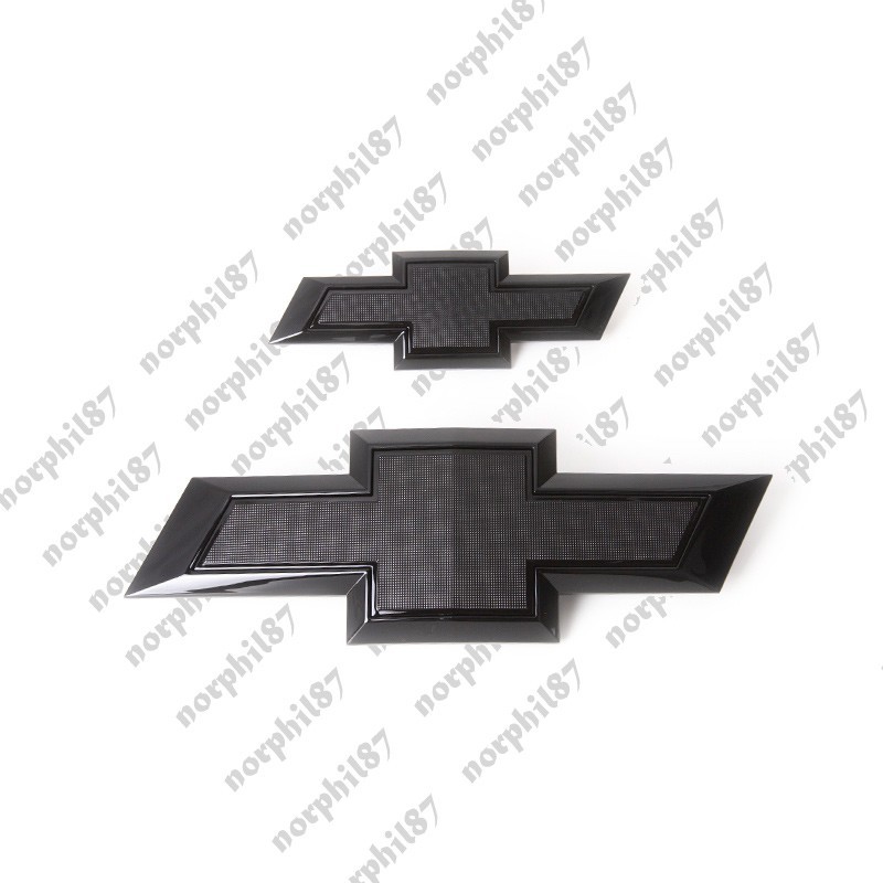 New 2021-2026 Suburban Tahoe Front & Rear Gloss Black Bowtie Emblems Kit OEM