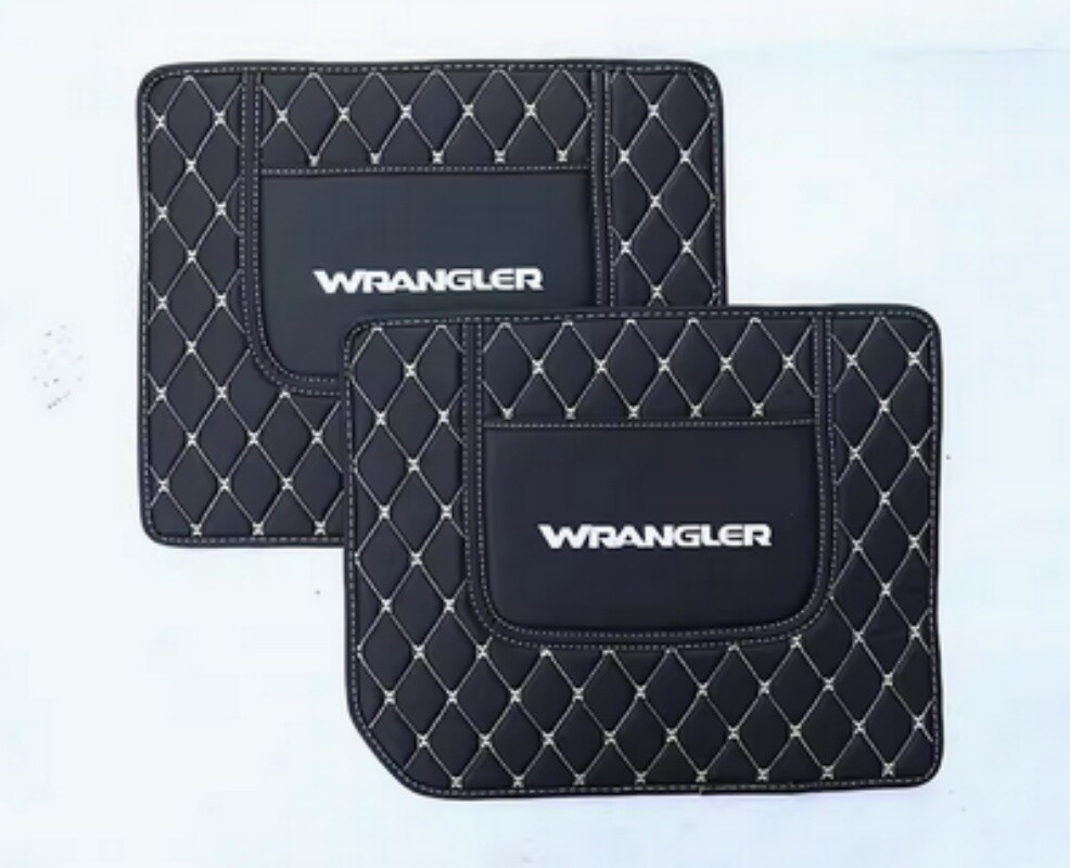 For Jeep Wrangler JL 2018-2025 Seat kick pad High quality leather 2PCS